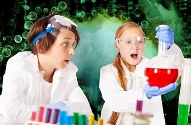 Kids experimenting at a Science Summer Camp in Katy