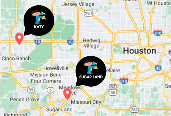 Two convenient Houston locations in Katy and Sugar Land.