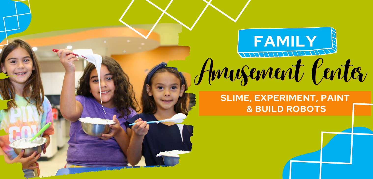 Kids enjoying hands-on science, painting and slime at Funtastik Labs, Houston's premier slime and science museum.