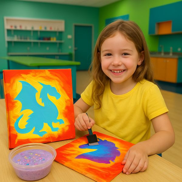 Canvas Painting & Slime Class for Kids - Houston