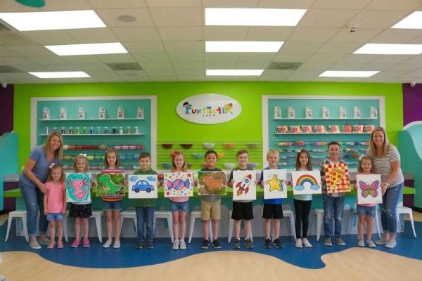 Canvas painting birthday party in Sugar Land TX