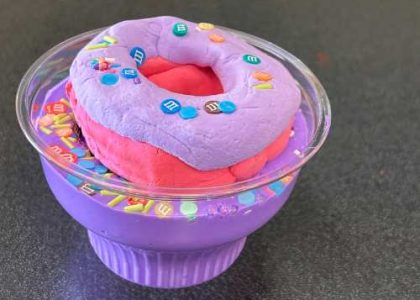 Custom clay slime toppers being created at the Funtastik Labs Slime Bar and interactive entertainment center.